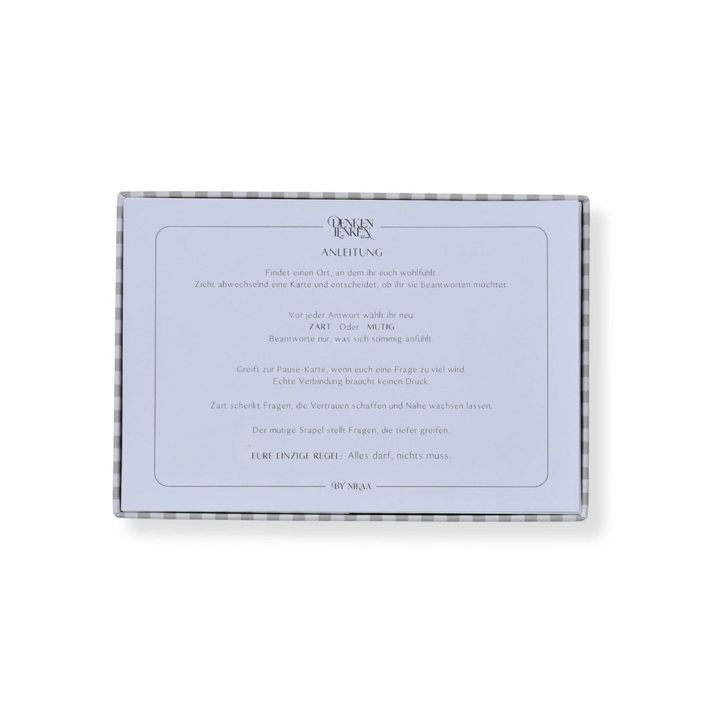 Anleitung Kartenset Deeptalk Paare Gespräche 